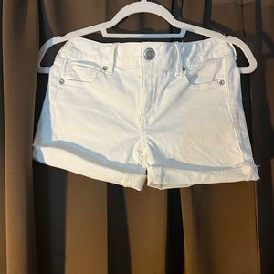 American Eagle, white jean shorts